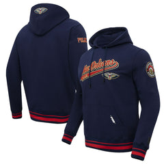 New Orleans Pelicans Pro Standard Script Tail Pullover Hoodie - Navy outlet
