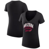 Arizona Cardinals G-III 4Her by Carl Banks Women's Super-Slim Fit Lightweight Filigree Logo Lightweight V-Neck T-Shirt – Black outlet
