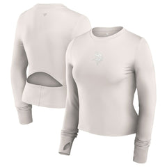 Minnesota Vikings Women's Studio Fitted Long Sleeve Gym Top - White online