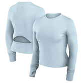 Buffalo Bills Women's Studio Fitted Long Sleeve Gym Top - Light Blue online