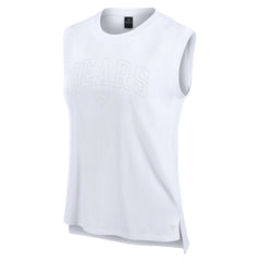 Chicago Bears Women's Studio Gym Tank Top - White sale