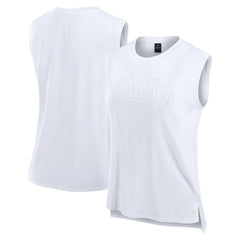 Los Angeles Rams Women's Studio Gym Tank Top - White cheap