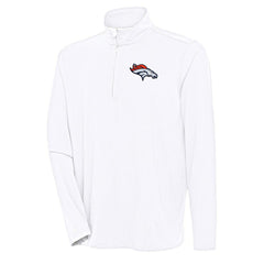 Denver Broncos Antigua Hunk Quarter-Zip Pullover Top - White online