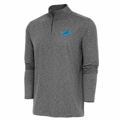 Detroit Lions Antigua Hunk Quarter-Zip Pullover Top - Heather Black for sale