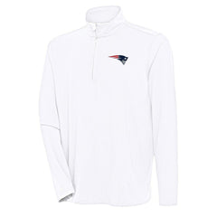 New England Patriots Antigua Hunk Quarter-Zip Pullover Top - White cheap