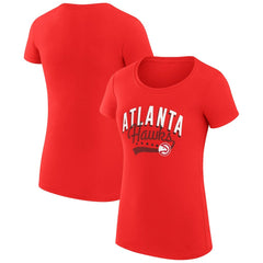 Atlanta Hawks G-III 4Her by Carl Banks Women's Super-Slim Fit Lightweight Filigree Logo T-Shirt - Red online
