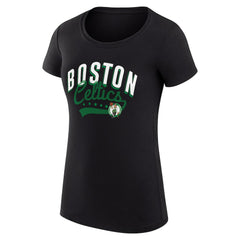 Boston Celtics G-III 4Her by Carl Banks Women's Super-Slim Fit Lightweight Filigree Logo T-Shirt - Black shop