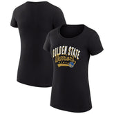 Golden State Warriors G-III 4Her by Carl Banks Women's Super-Slim Fit Lightweight Filigree Logo T-Shirt - Black sale