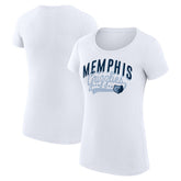 Memphis Grizzlies G-III 4Her by Carl Banks Women's Super-Slim Fit Lightweight Filigree Logo T-Shirt - White sale
