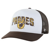 San Diego Padres Retro Region Foam Trucker Adjustable Hat - Brown | 47 brand