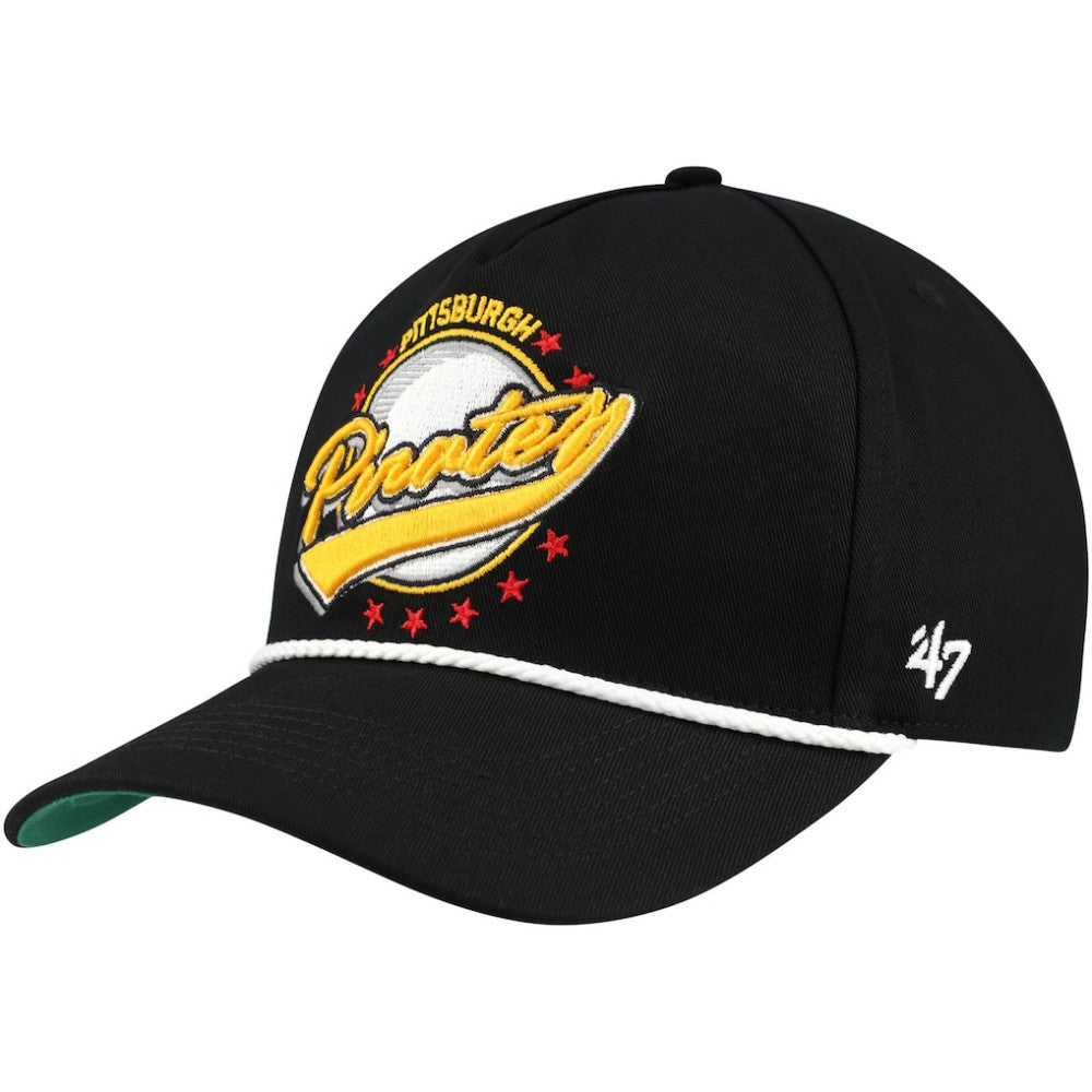 Pittsburgh Pirates Wax Pack Collection Premier Hitch Adjustable Hat - Black | 47 brand