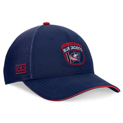 Columbus Blue Jackets Fanatics 2024 NHL Draft On Stage Trucker Adjustable Hat Navy