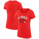 Detroit Red Wings G-III 4Her by Carl Banks Women's Super-Slim Fit Lightweight Filigree Logo T-Shirt – Red
