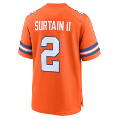 Patrick Surtain II Denver Broncos Mile High Collection 1977 Throwback Player Game Jersey - Orange | Nike cheap