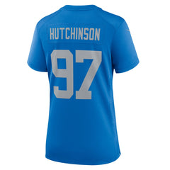 Aidan Hutchinson Detroit Lions Women's Alternate Game Jersey - Blue | Nike cheap