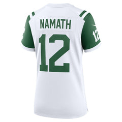 Joe Namath New York Jets Women's Classic Alternate Retired Player Game Jersey - White | Nike for sale