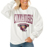 Washington Commanders Gameday Couture Women's Oversized Yard Line Tri-Blend Pullover Sweatshirt - White online