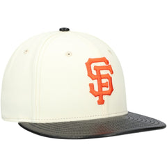 San Francisco Giants Game Night Leather Visor 59FIFTY Fitted Hat - Cream | New Era