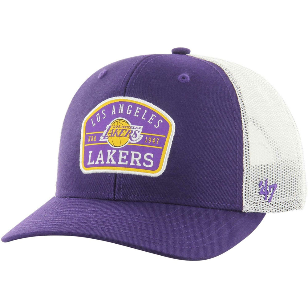 Los Angeles Lakers '47 Semi Patch Trucker Adjustable Hat - Purple | 47 brand outlet