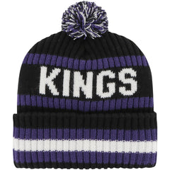 Sacramento Kings '47 Bering Cuffed Knit Hat with Pom - Black | 47 brand outlet