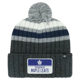 Toronto Maple Leafs '47 Stack Patch Cuffed Knit Hat with Pom Gray