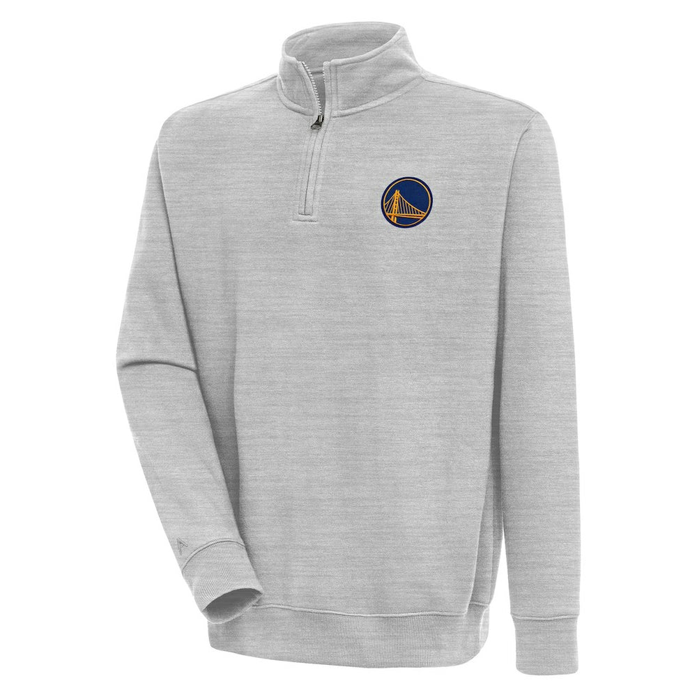 Golden State Warriors Antigua Victory Quarter-Zip Pullover Top sale - Heather Gray on sale