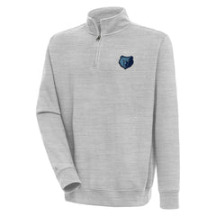 Memphis Grizzlies Antigua Victory Quarter-Zip Pullover Top - Heather Gray outlet
