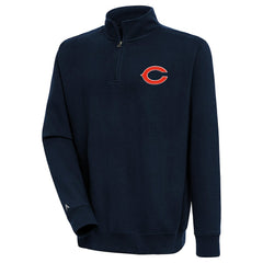 Chicago Bears Antigua Victory Quarter-Zip Pullover Top - Navy discount