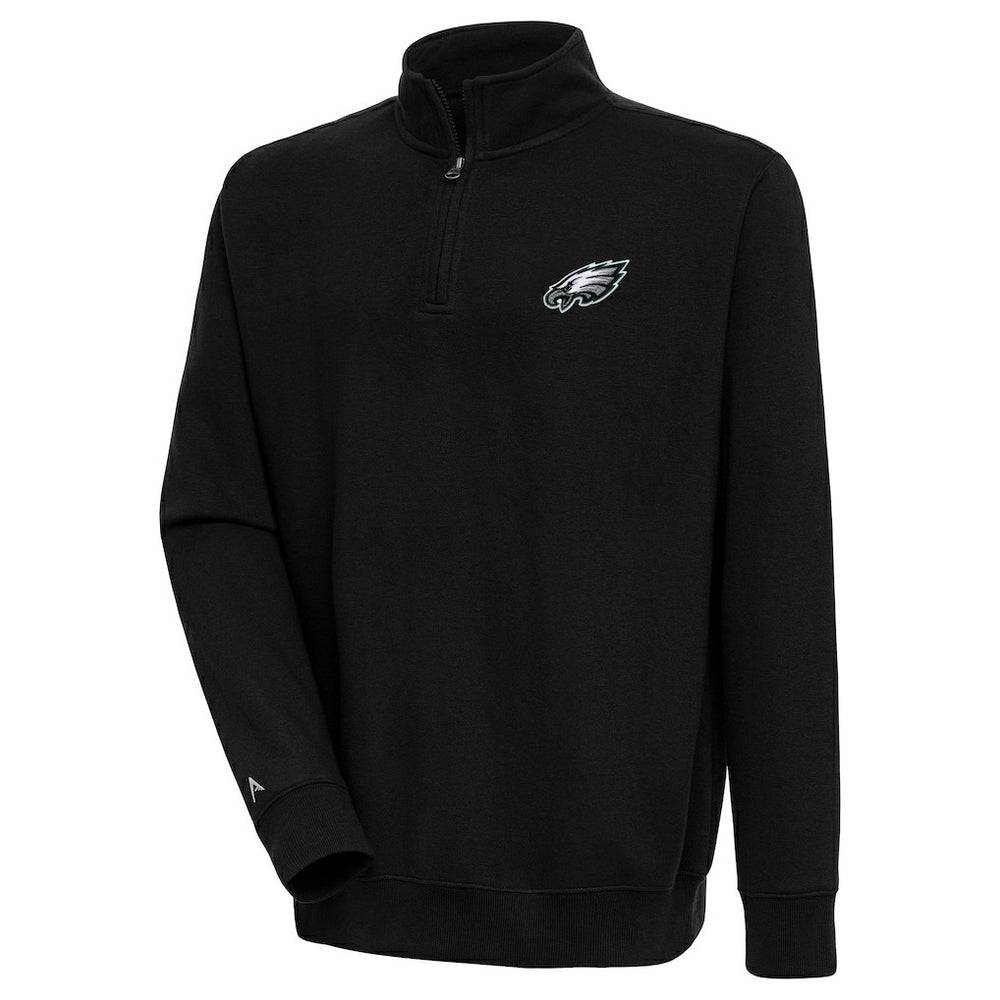 Philadelphia Eagles Antigua Victory Quarter-Zip Pullover Top - Black discount