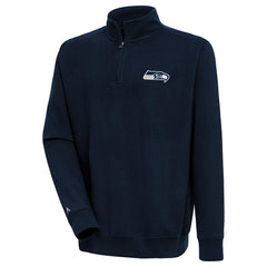 Seattle Seahawks Antigua Victory Quarter-Zip Pullover Top - College Navy discount