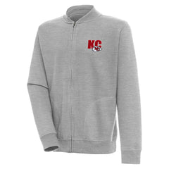 Kansas City Chiefs Antigua Victory Full-Zip Jacket - Heather Gray discount
