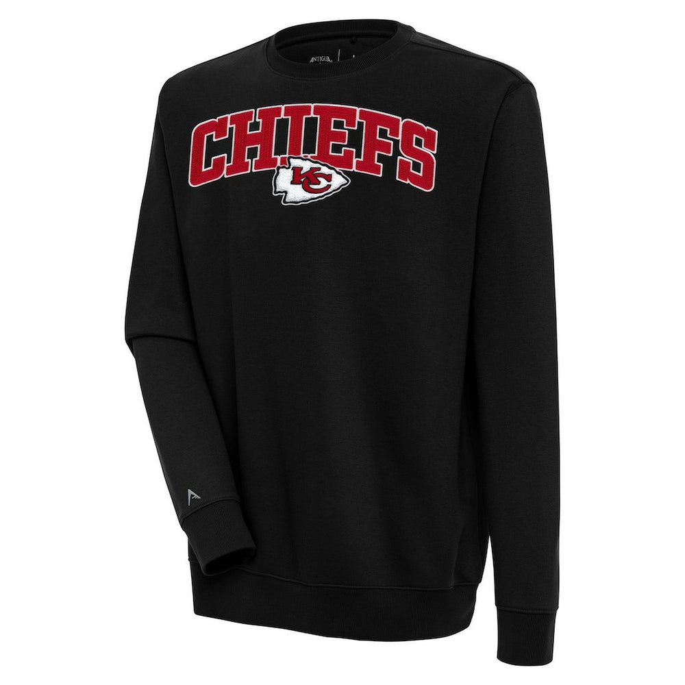 Kansas City Chiefs Antigua Victory Chenille Pullover Sweatshirt - Black outlet
