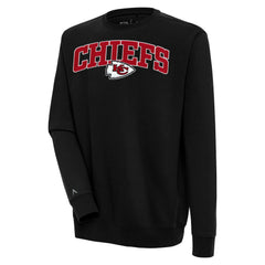 Kansas City Chiefs Antigua Victory Chenille Pullover Sweatshirt - Black outlet