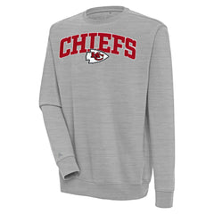 Kansas City Chiefs Antigua Victory Chenille Pullover Sweatshirt - Heather Gray online