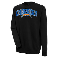 Los Angeles Chargers Antigua Victory Chenille Pullover Sweatshirt - Black online