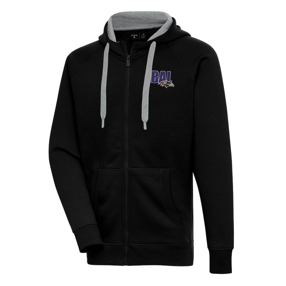 Baltimore Ravens Antigua Victory Full-Zip Hoodie - Black for sale