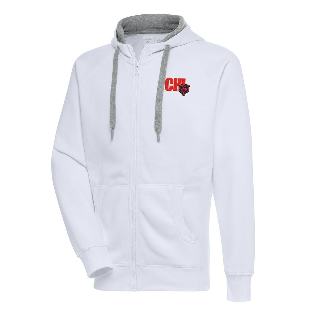 Chicago Bears Antigua Victory Full-Zip Hoodie - White on sale