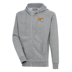 Pittsburgh Steelers Antigua Victory Full-Zip Hoodie - Heather Gray cheap