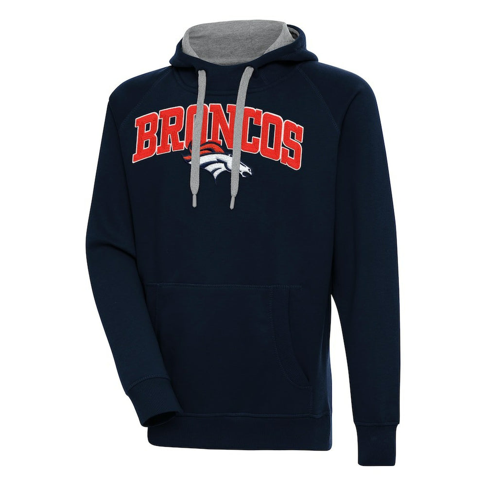 Denver Broncos Antigua Victory Pullover Hoodie - Navy discount