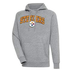 Pittsburgh Steelers Antigua Victory Pullover Hoodie - Heather Gray discount