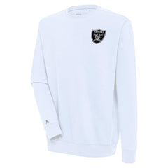 Las Vegas Raiders Antigua Victory Pullover Sweatshirt - White on sale