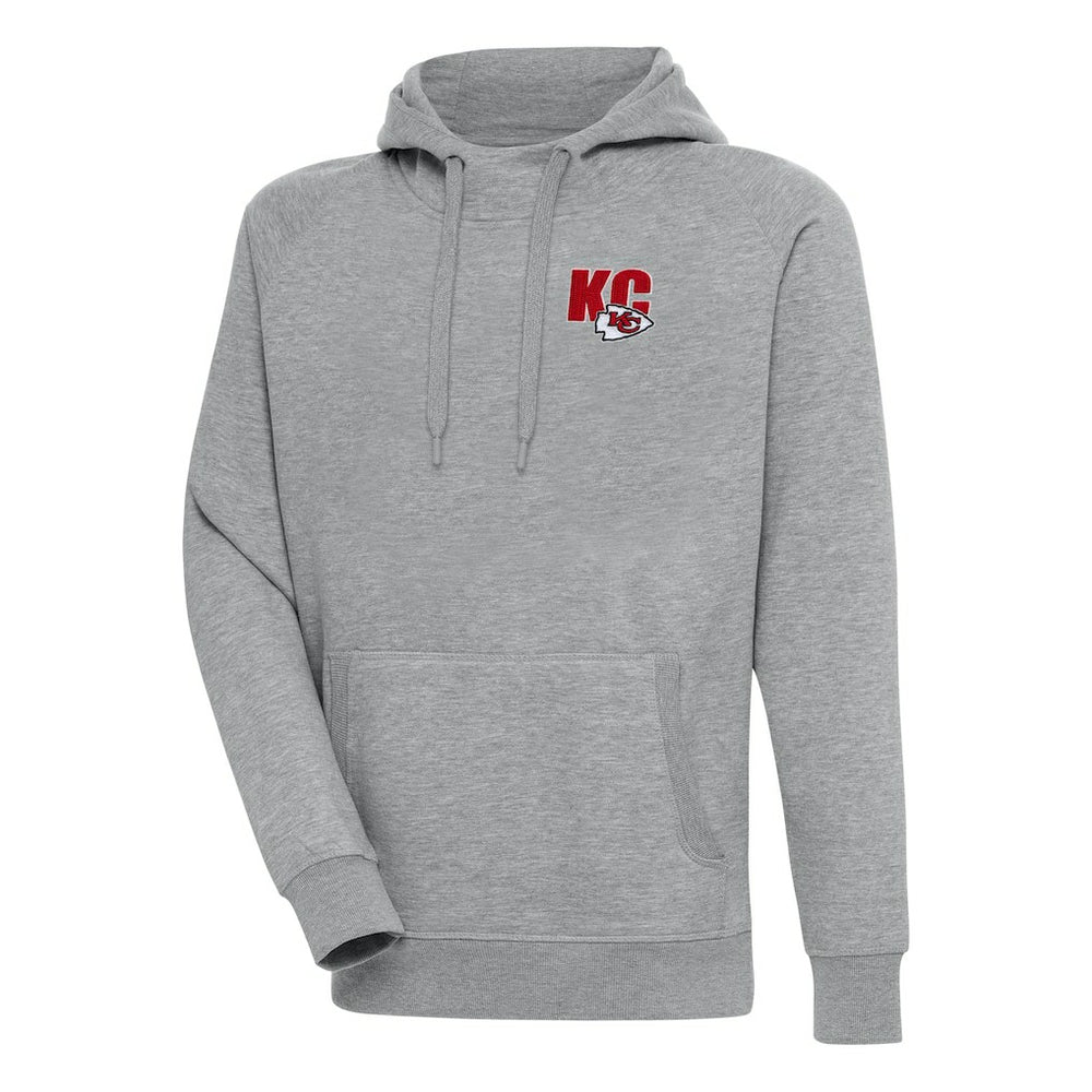 Kansas City Chiefs Antigua Victory Pullover Hoodie - Heather Gray sale