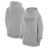 Green Bay Packers G-III 4Her by Carl Banks Women's Dot Print Pullover Hoodie - Heather Gray outlet