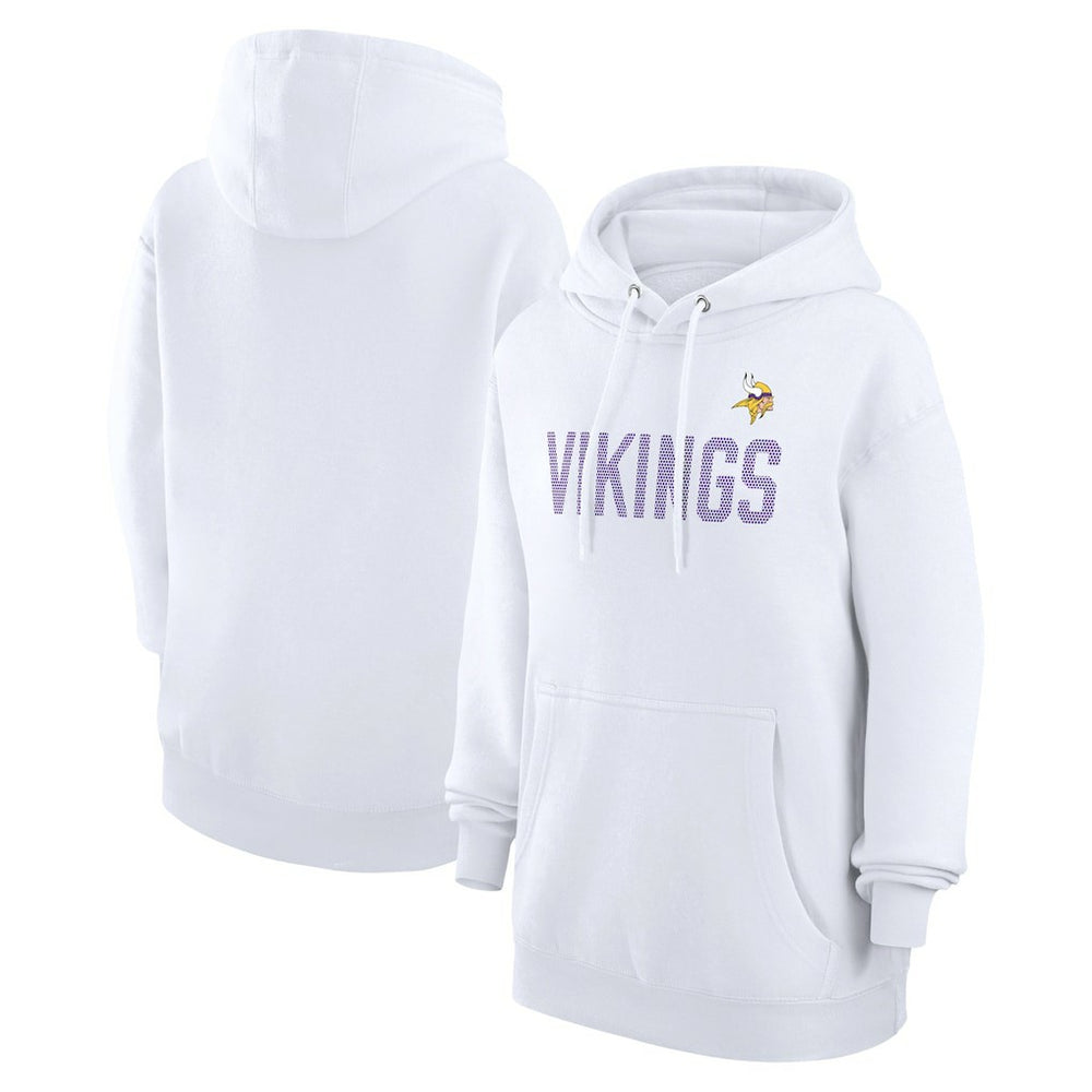 Minnesota Vikings G-III 4Her by Carl Banks Women's Dot Print Pullover Hoodie - White sale