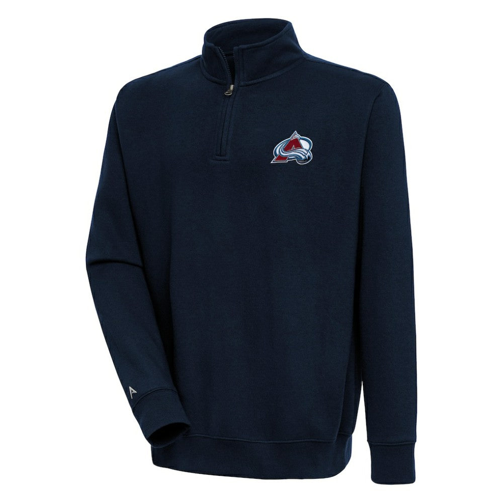 Colorado Avalanche Antigua Victory Quarter-Zip Pullover Top Navy