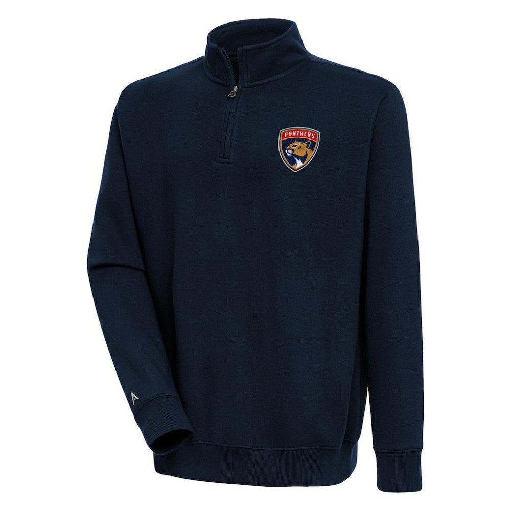 Florida Panthers Antigua Victory Quarter-Zip Pullover Top Navy