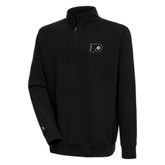 Philadelphia Flyers Antigua Victory Quarter-Zip Pullover Top Black
