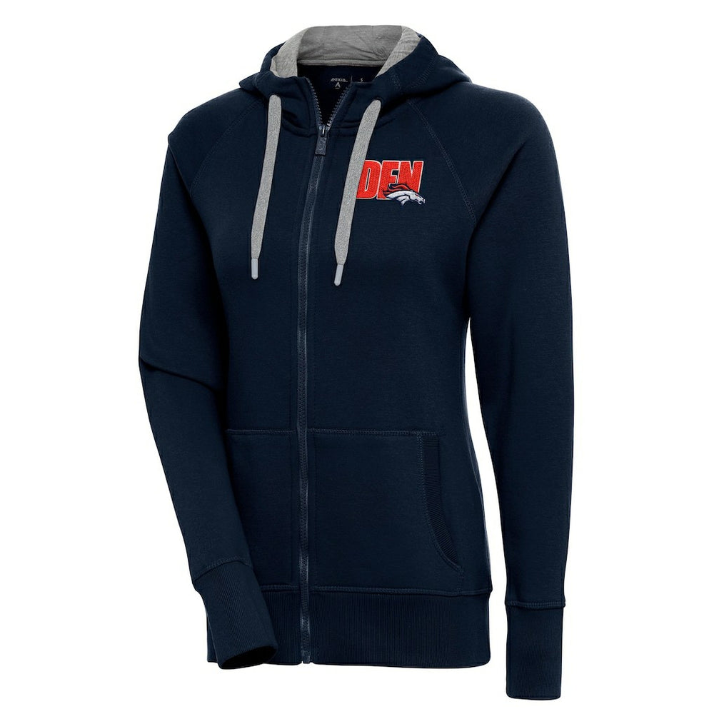 Denver Broncos Antigua Women's Victory Full-Zip Hoodie - Navy online