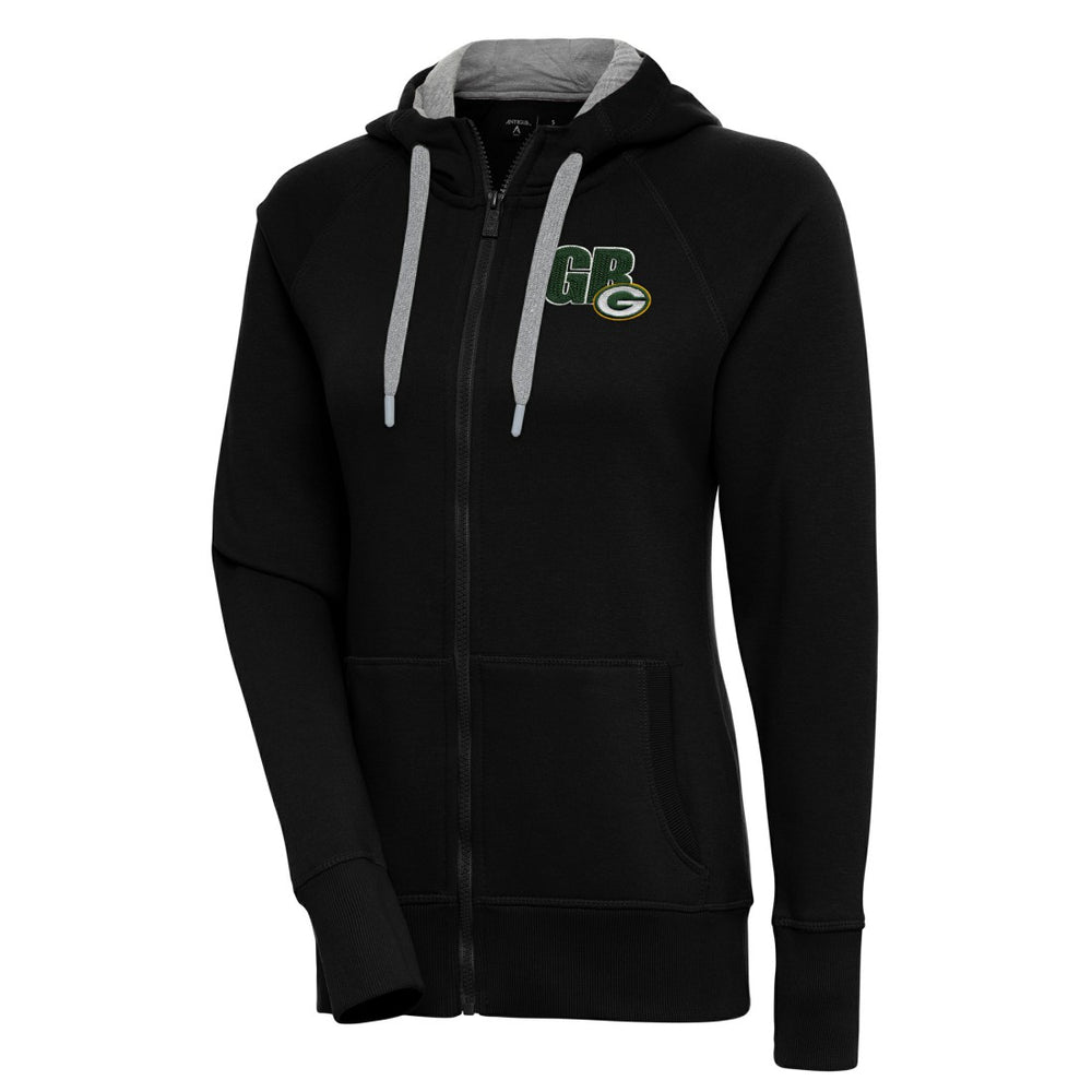 Green Bay Packers Antigua Women's Victory Full-Zip Hoodie - Black cheap