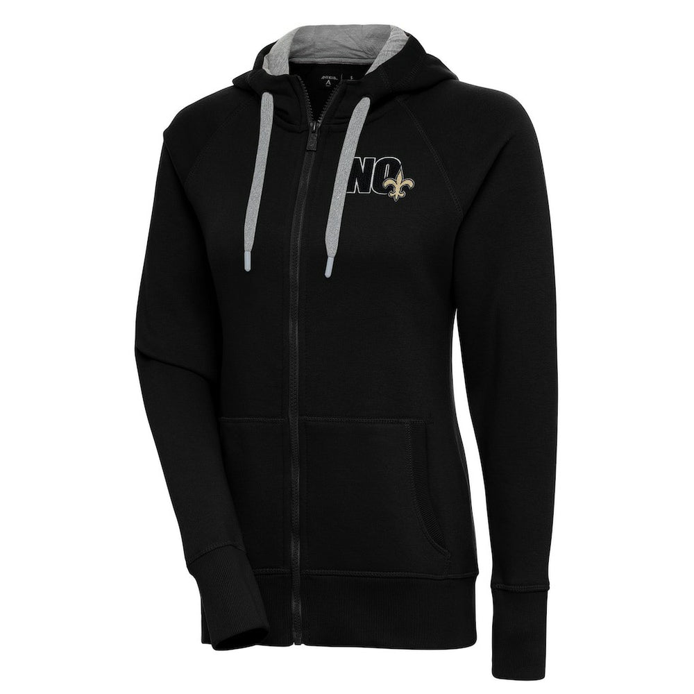 New Orleans Saints Antigua Women's Victory Full-Zip Hoodie - Black sale